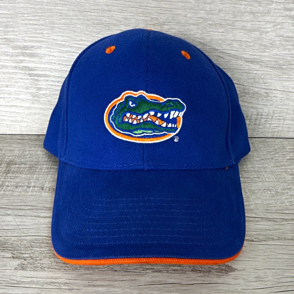 Vintage 1990s Florida Gators Signatures Hat Blue Orange NCAA College Football